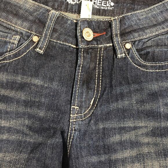 BTC Jeans Women sz 25 Bootheel Trading Co Jeans Kennett Straight inseam 32" - Picture 10 of 12